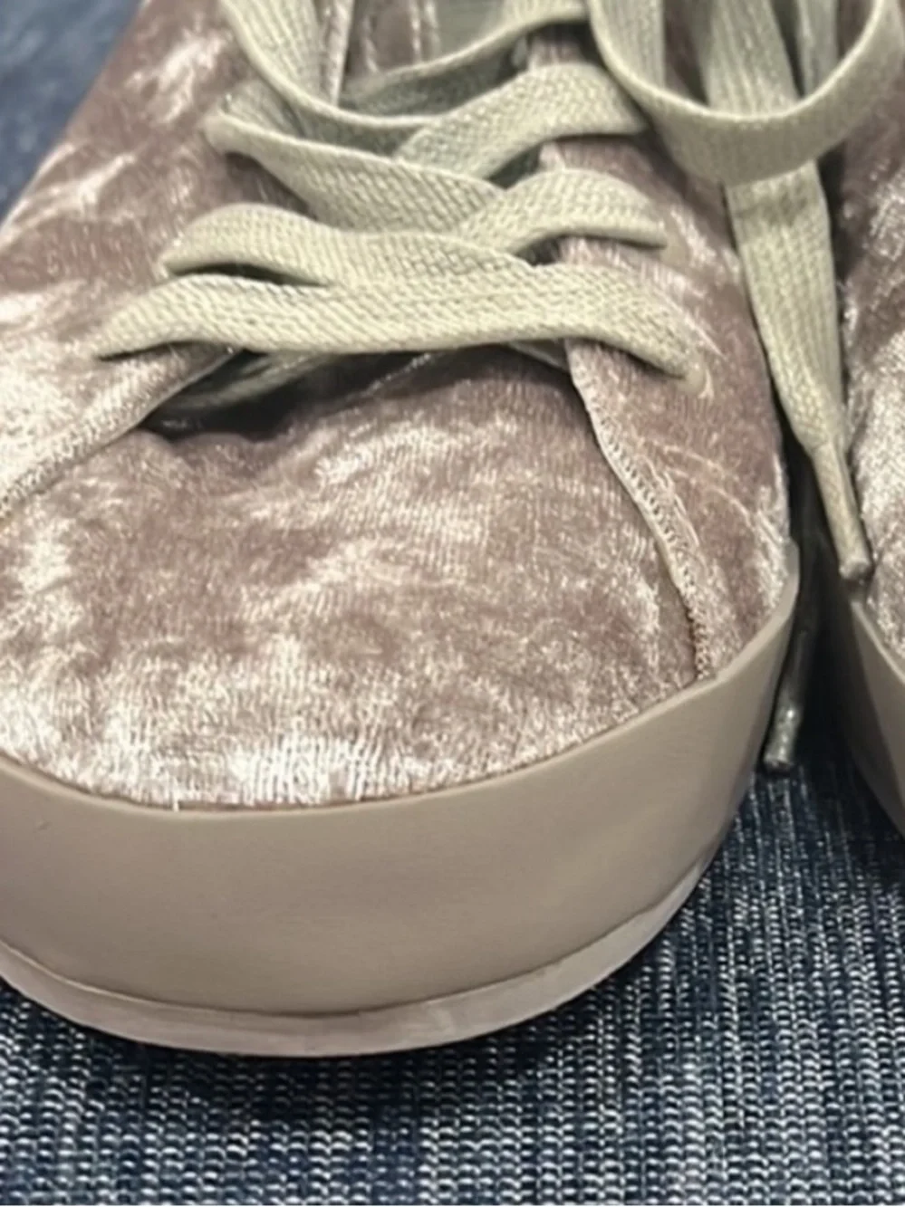 Rag & Bone Crusher Dove Velvet Classic Sneakers, Size 10, New without Tag